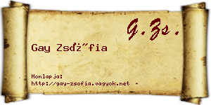 Gay Zsófia névjegykártya